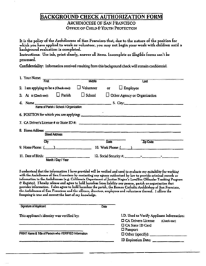 Background Check Authorization Form