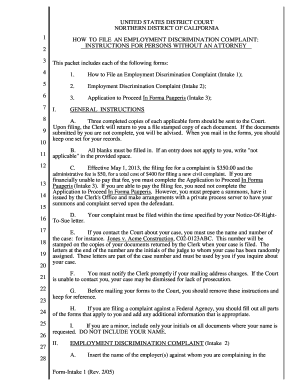 Employment Discrimination Complaint Form