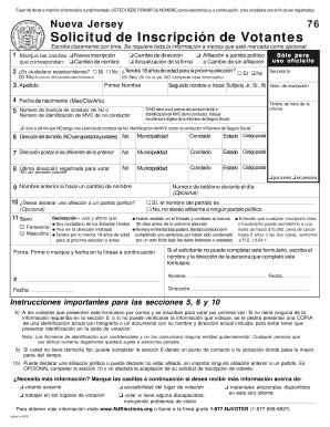 Solicitud de Inscripción de Votantes