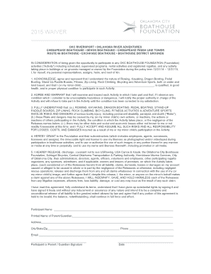 OKC Boathouse Foundation Waiver