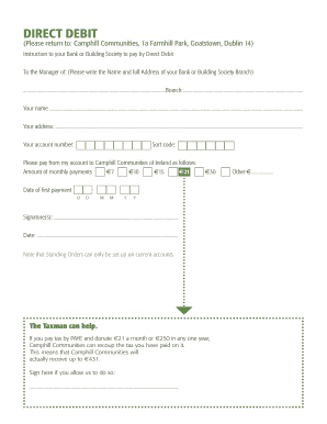 Direct Debit Instruction Form