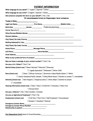 Patient Information and Consent Form