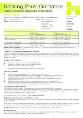 Conference Booking Form