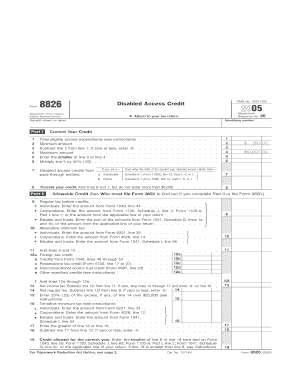 IRS Form 8826 Disabled Access Credit