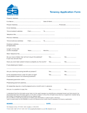 Tenancy Application Form