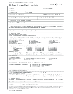 Norwegian Rehabilitation Referral Form