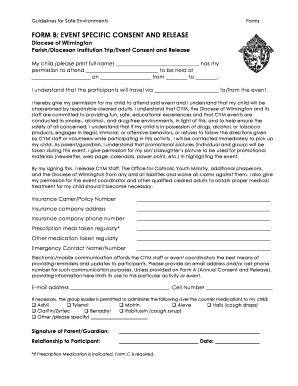 Event Specific Consent and Release Form