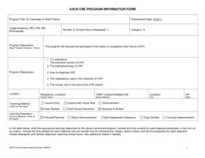 AACN CNE Program Information Form