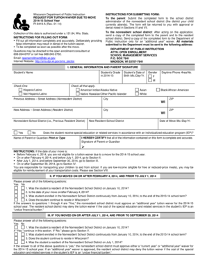 Wisconsin Tuition Waiver Request Form