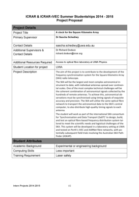 Summer Intern Project Proposal Form - SWS - rev2 - ICRAR - icrar