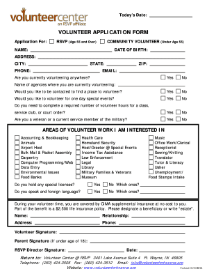 Volunteer Application Form