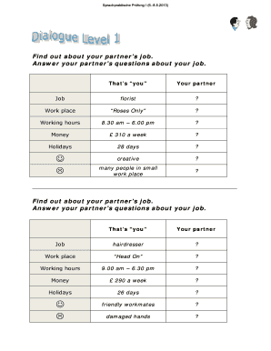 Job Interview Role-Play Worksheet