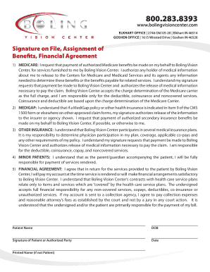 Boling Vision Center Financial Agreement