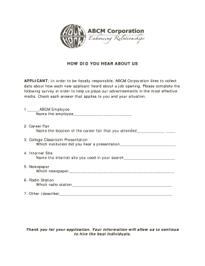 Employment Application Form