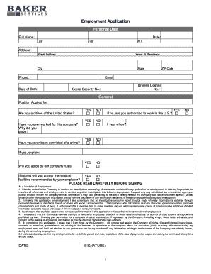 Employment Application Form