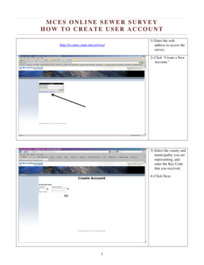 Minnesota Online Sewer Survey User Account Creation