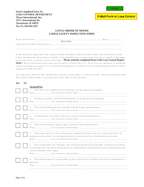 Lodge Safety Inspection Form