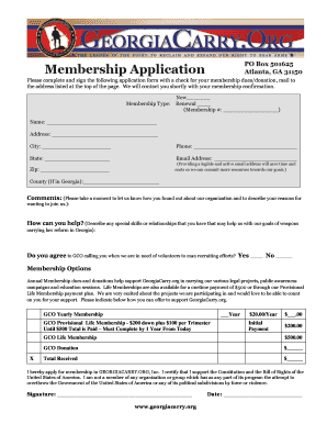 GeorgiaCarry.org Membership Application Form