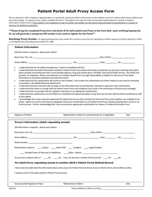 Adult Proxy Access Form