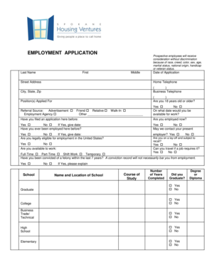 Employment Application Form