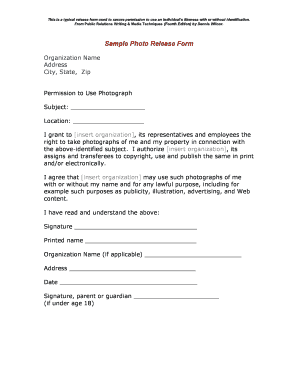 Photo Release Form