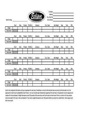 Freight Payment Form