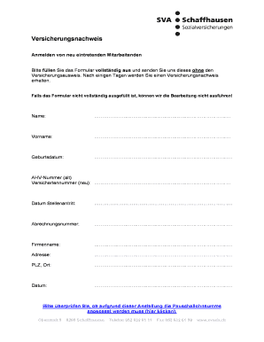 Versicherungsnachweis