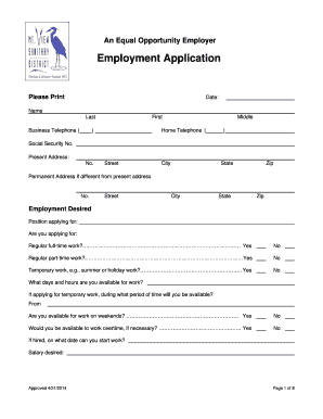 Employment Application