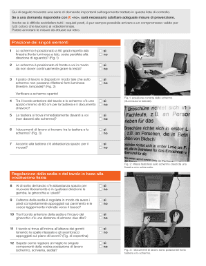 Lista di controllo Ergonomia