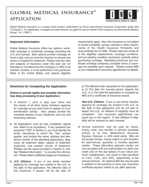 Global Medical Insurance Application