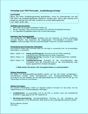 Ausbildungsvertrag