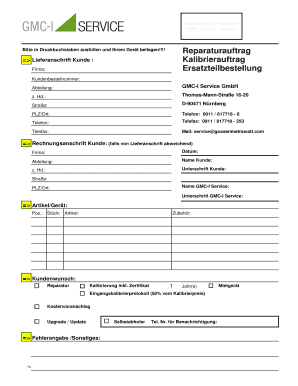 Reparaturauftrag