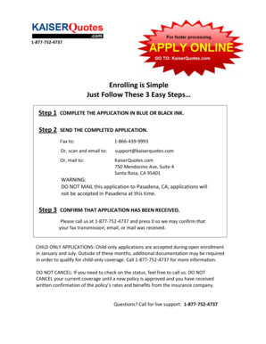 Kaiser Permanente Health Coverage Application
