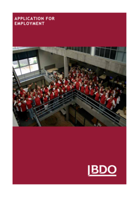 BDO Employment Application Form