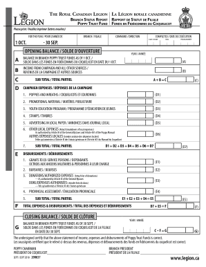 Royal Canadian Legion Poppy Trust Fund Report