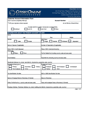 account form