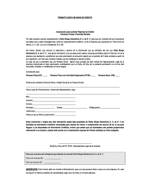 FORMATO CARTA DE BURO DE CREDITO