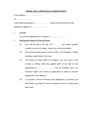 UK Employment Contract Template