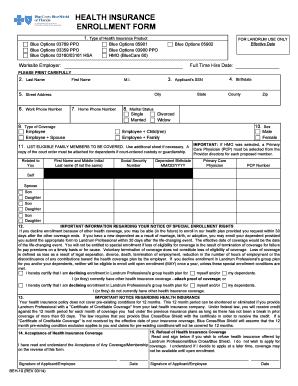 Health Insurance Enrollment Form