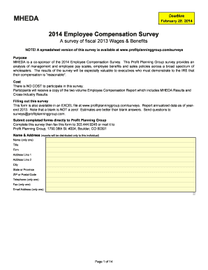 2014 Employee Compensation Survey Form