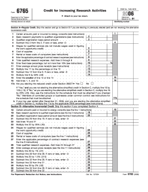 IRS Form 6765 Credit for Increasing Research Activities