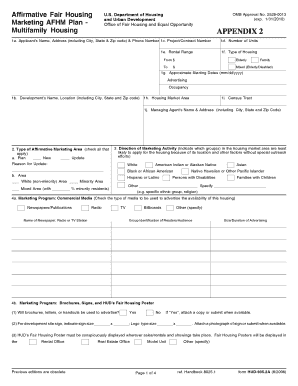 Affirmative Fair Housing Marketing Plan