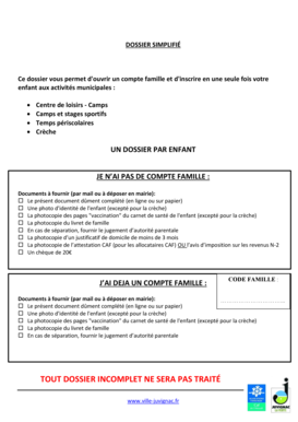Dossier Simplifié