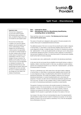 Split Trust Discretionary Form