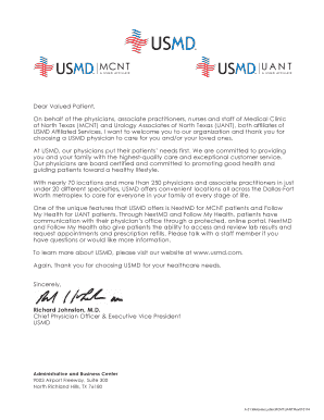 Patient Information Form MCNT UANT