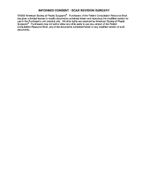 Informed Consent - Scar Revision Surgery