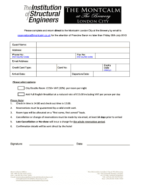 Hotel Reservation Form