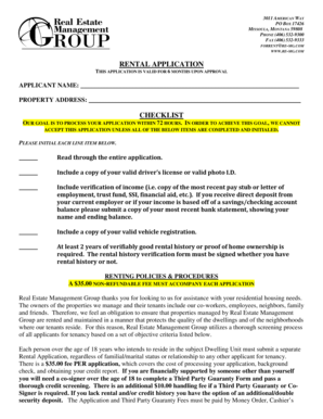 Rental Application Form