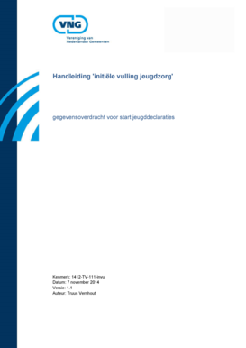 Handleiding 'initi le vulling jeugdzorg' - Vereniging van ... - vng