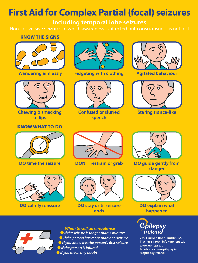 Fillable Online First Aid for Complex Partial (focal) seizures Fax